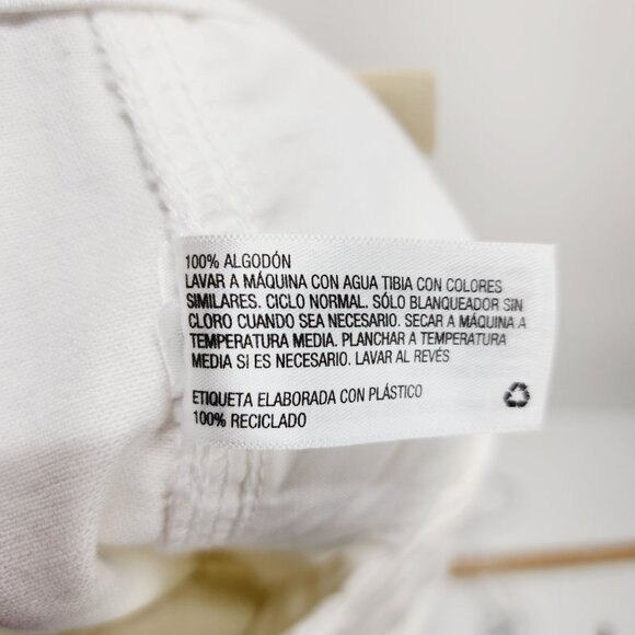 Albina Dotti cargo jeans Womens 2/R White  With Green Back Pockets - Picture 12 of 12